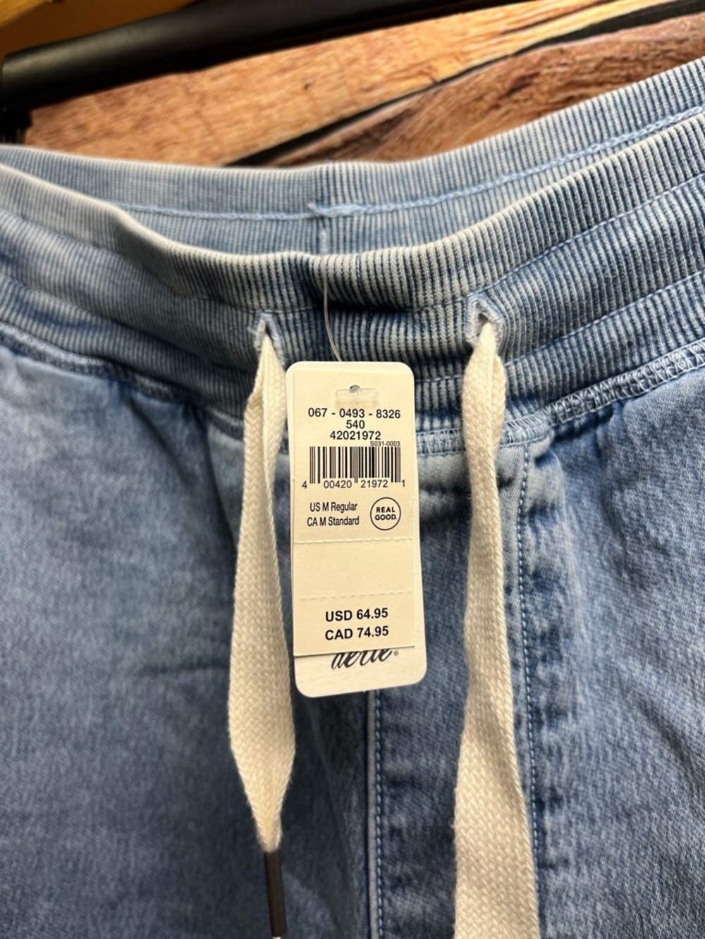 aerie Soft Landing Light Blue Wide-Leg Drawstring Jeans (218) - Picture 5 of 9